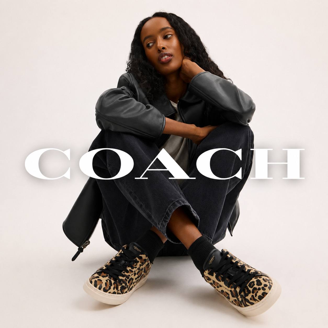 Coach Кросівки Coach High Line Leopard Print