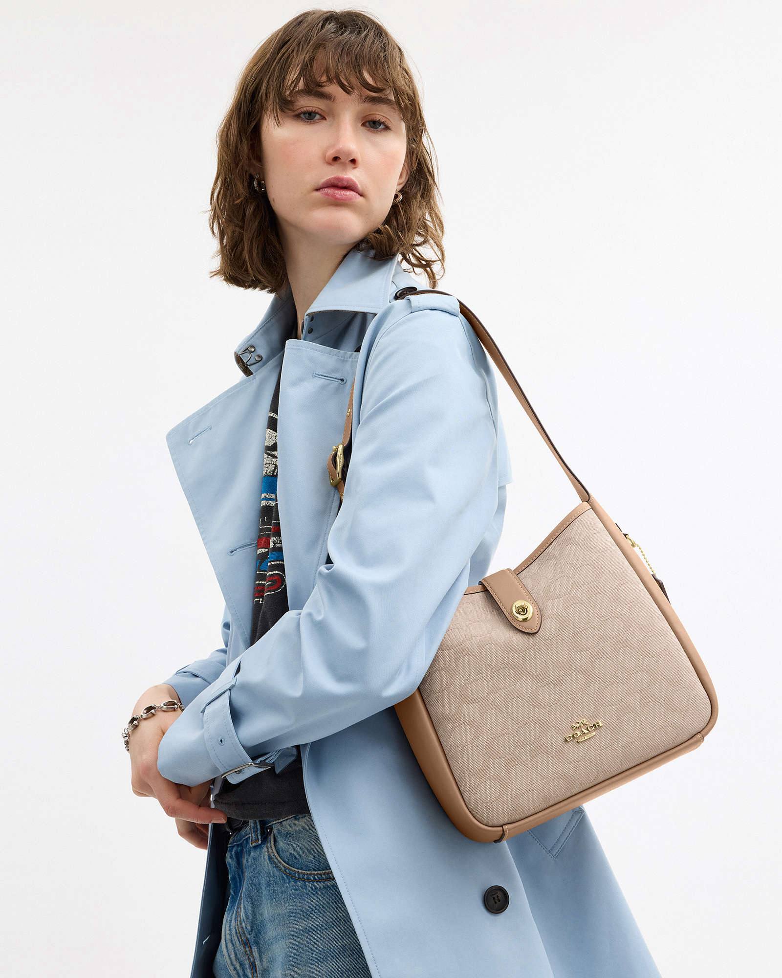 Coach Hadley Convertible Crossbody Bag With Signature Canvas