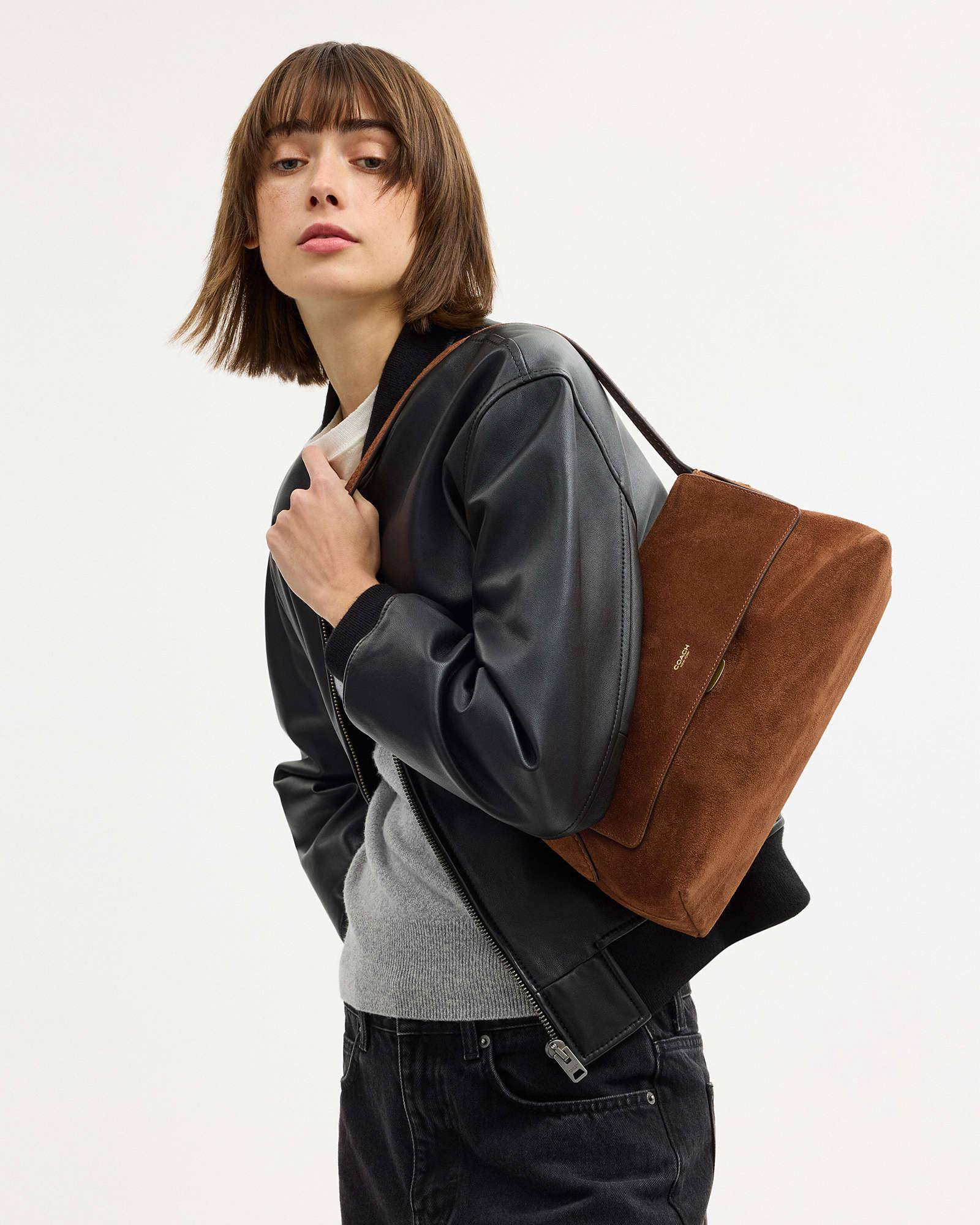 Coach Жіноча сумка Coach Tabby Suede Shoulder Bag / 30