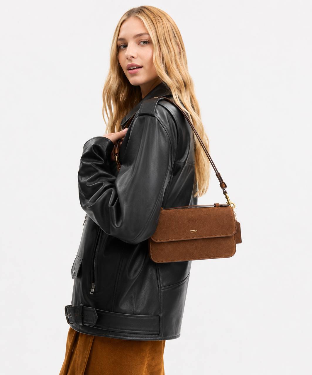 Coach Сумка Coach Suede Shoulder Bag