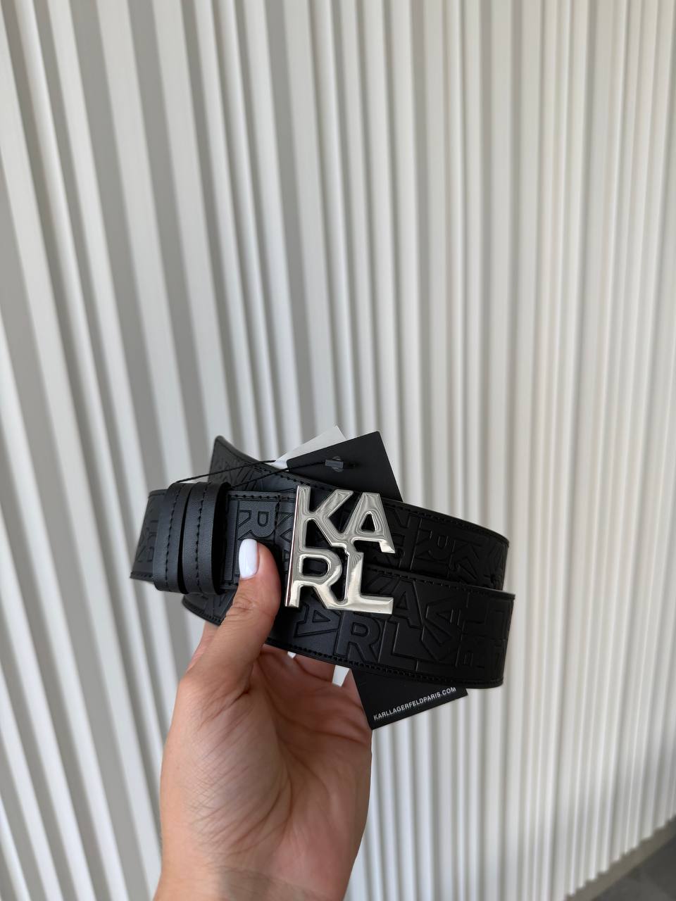 Karl Lagerfeld Ремінь Karl Lagerfeld Monogram Logo Belt