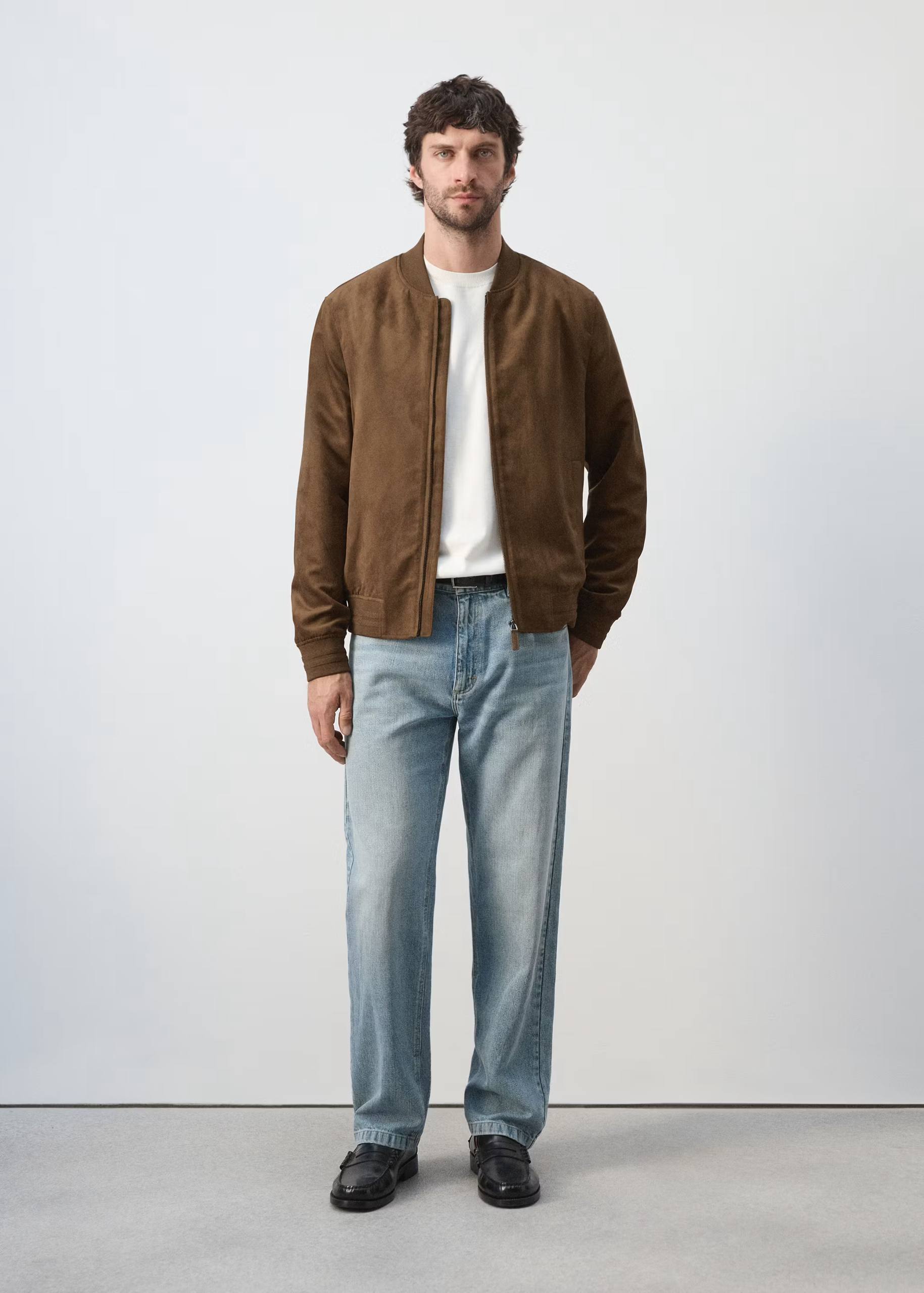Zara Чоловіча куртка Zara з ефектом замші