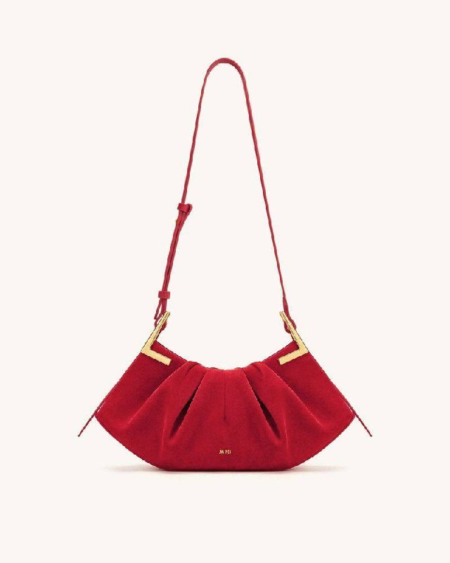 JW PEI Сумка JW PEI Amelia Faux Suede Pleated Shoulder Bag