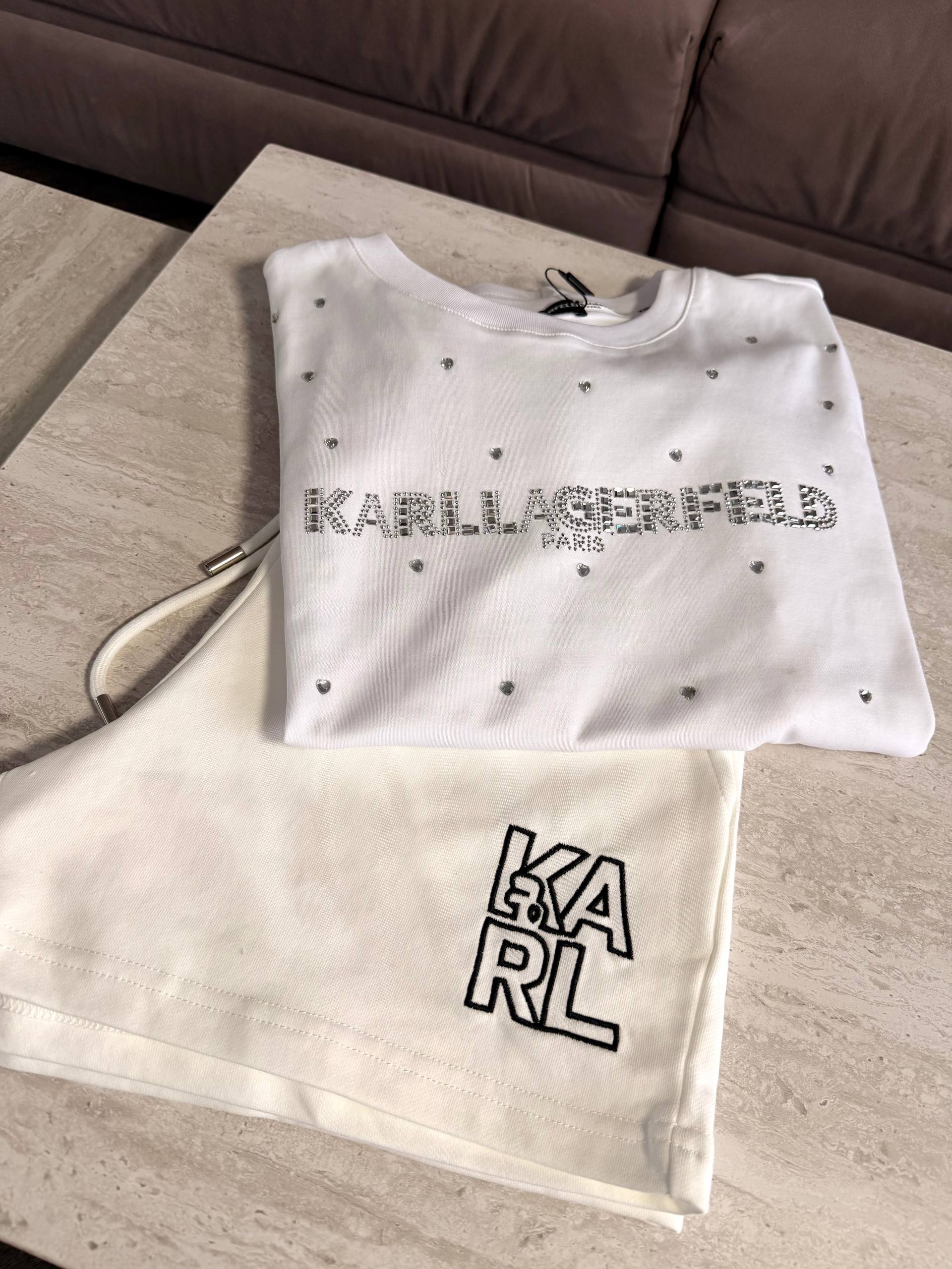 Karl Lagerfeld Футболка Karl Lagerfeld зі стразами