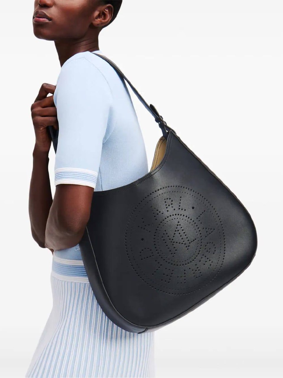 Karl Lagerfeld Сумка Karl Lagerfeld K/Circle Perforated Hobo