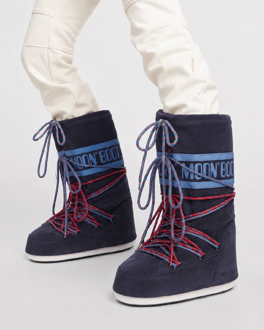 Moon Boot Moon Boot Icon Navy Suede Boots