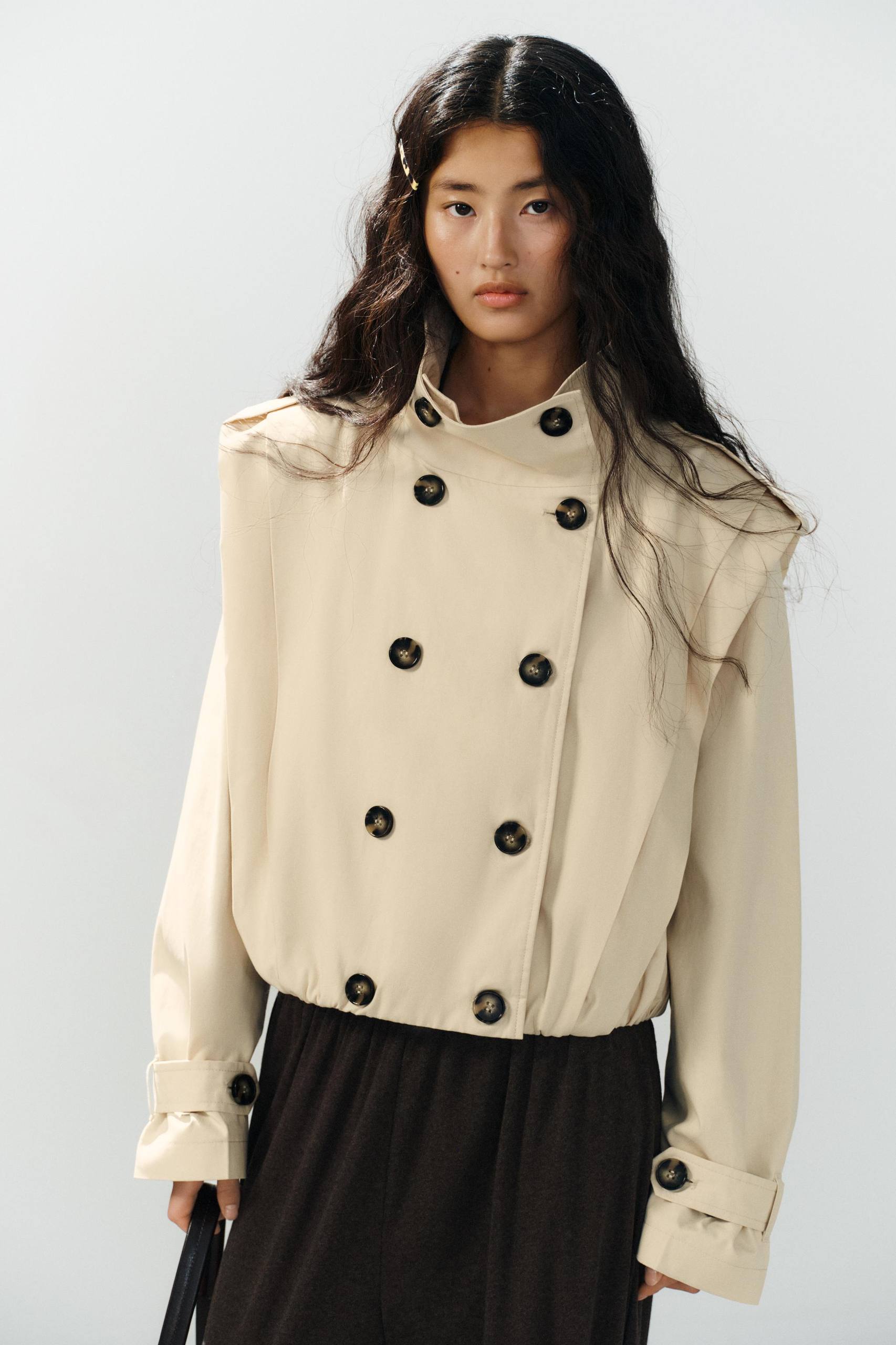 Zara Жіноча укорочена куртка-тренч ZARA