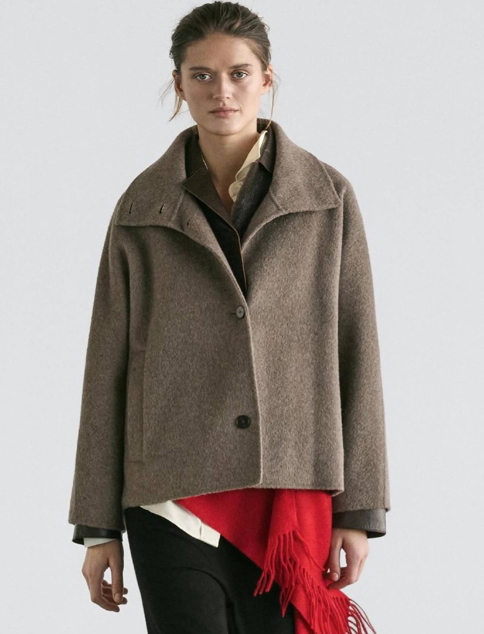 Massimo Dutti Пальто Massimo Dutti з високим коміром