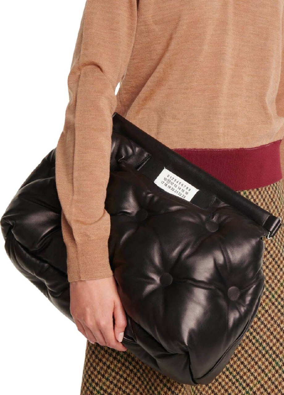 Maison Margiela Сумка Maison Margiela Glam Slam Medium Leather shoulder Bag Black