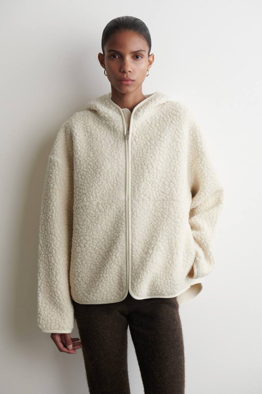 COS COS Teddy Fleece Hooded Jacket