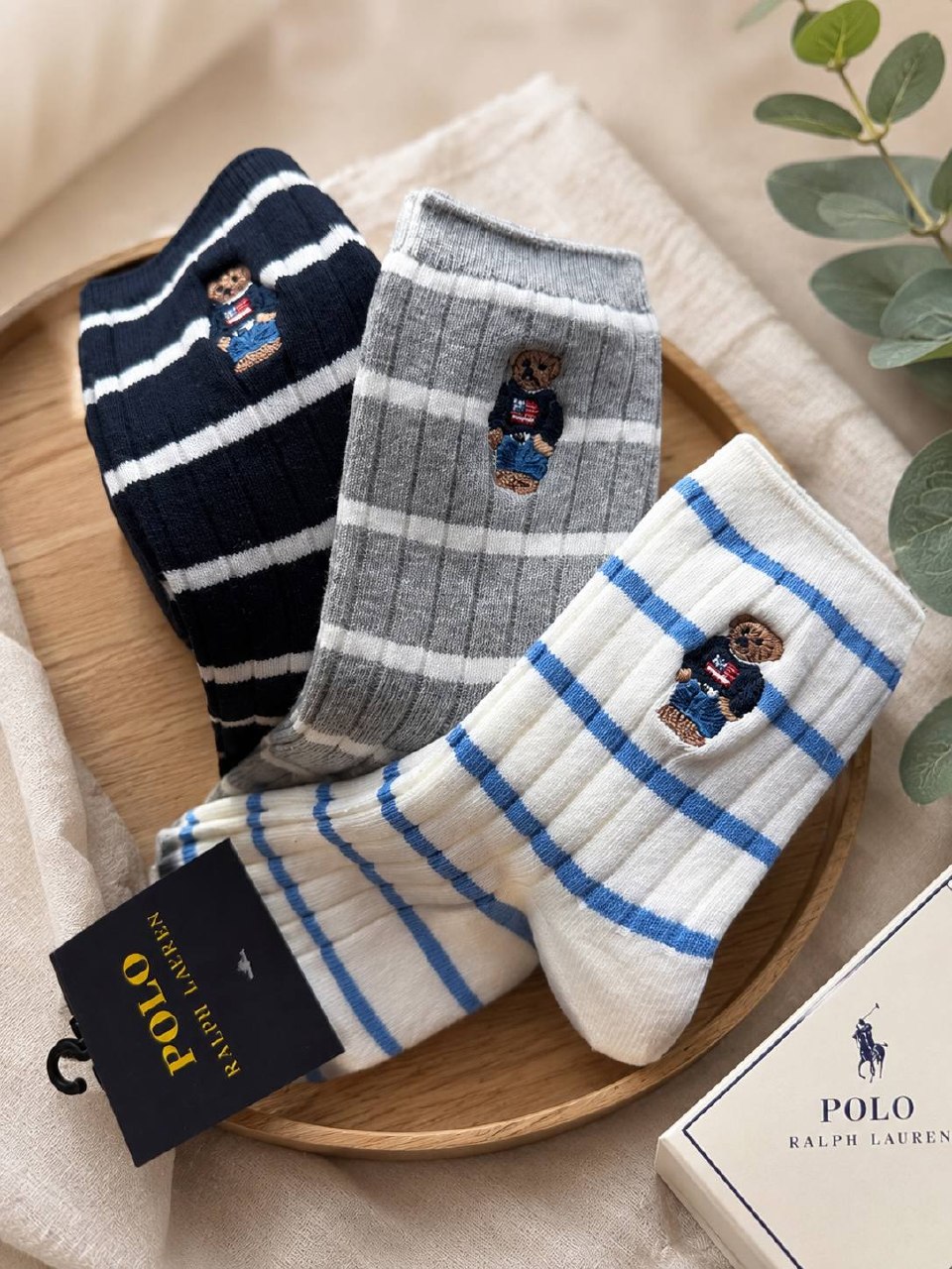 Polo Ralph Lauren Шкарпетки Polo Ralph Lauren Polo Bear (набір 3 пари)