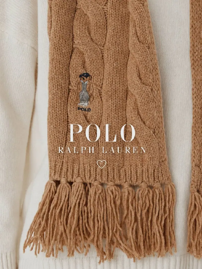 Polo Ralph Lauren Шарф Polo Ralph Lauren Cable Knit Bear