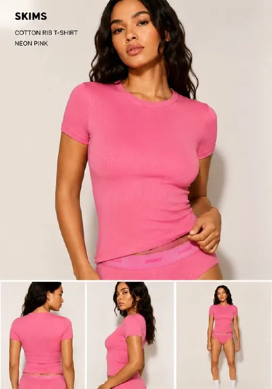 Skims Футболка SKIMS Cotton Rib T-Shirt