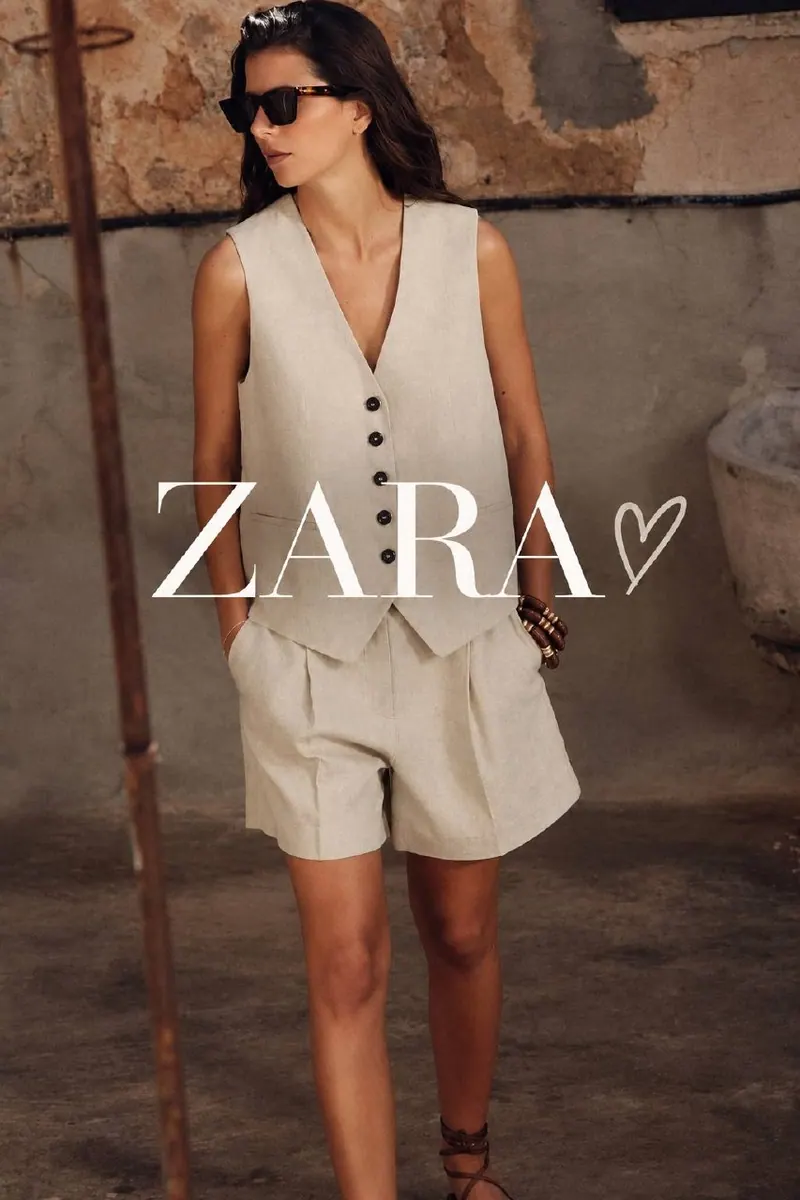 Zara Лляний костюм ZARA