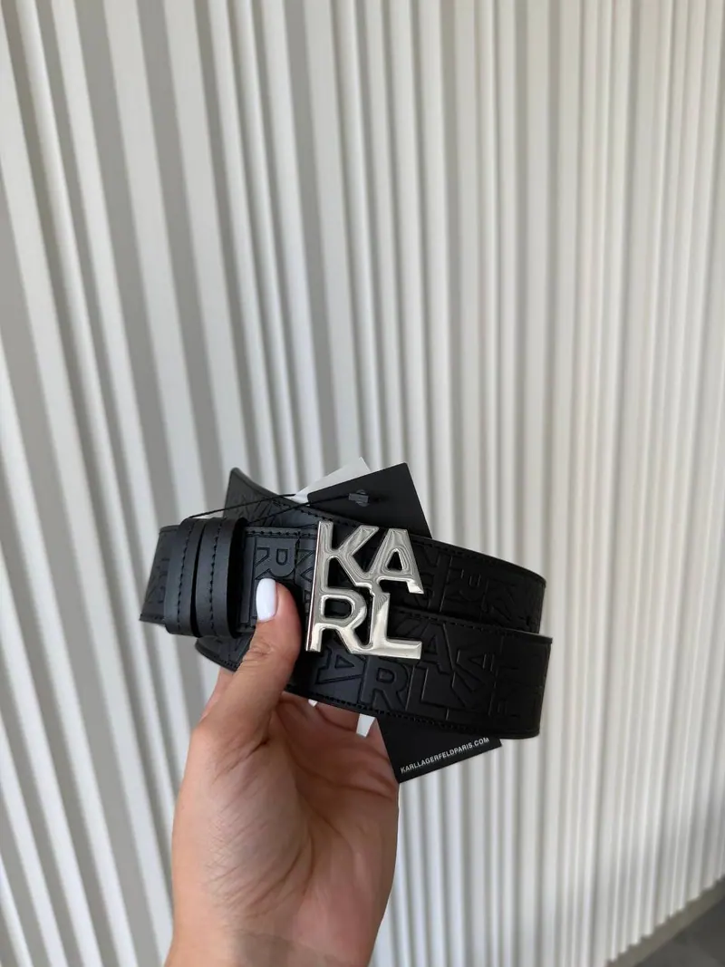 Karl Lagerfeld Ремінь Karl Lagerfeld Monogram Logo Belt