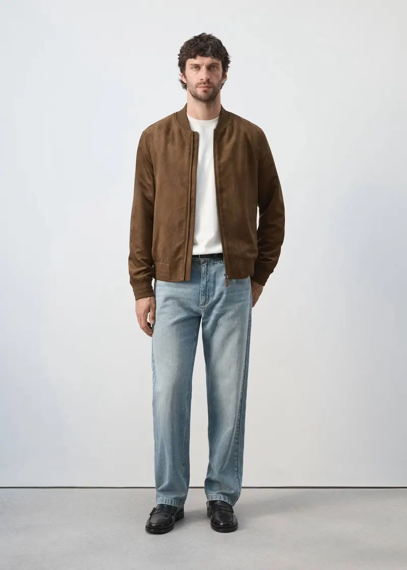 Zara Чоловіча куртка Zara з ефектом замші
