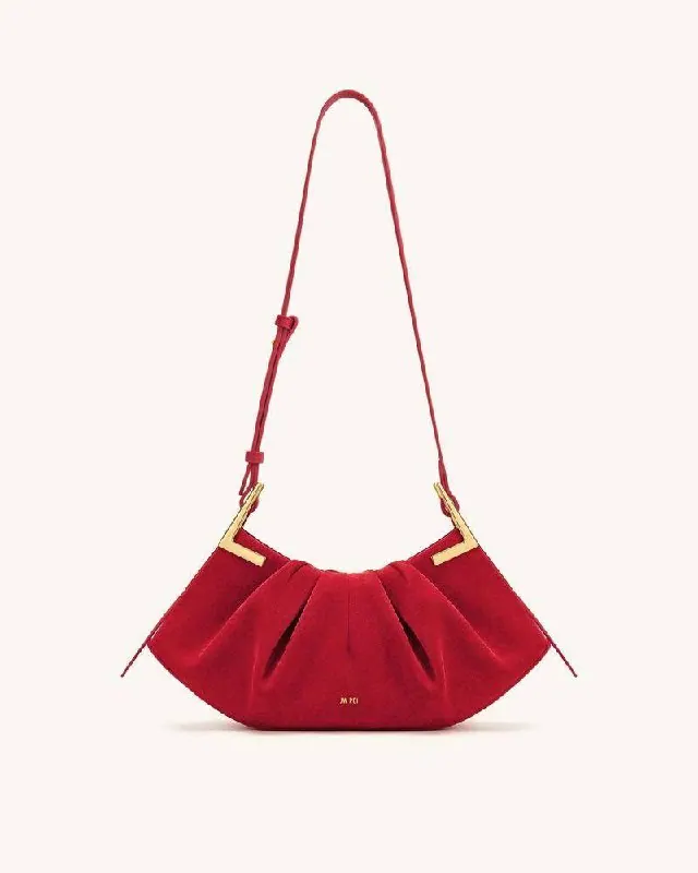 JW PEI Сумка JW PEI Amelia Faux Suede Pleated Shoulder Bag