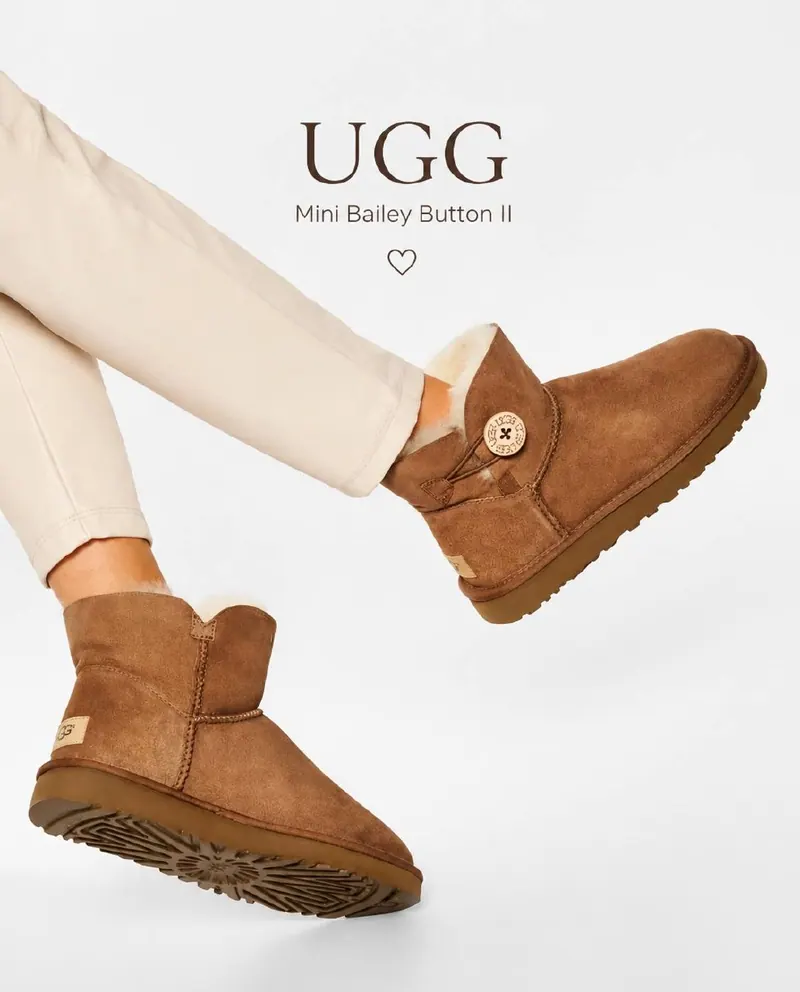 UGG UGG W Mini Bailey Button II 🎁Шкарпетки в подарунок