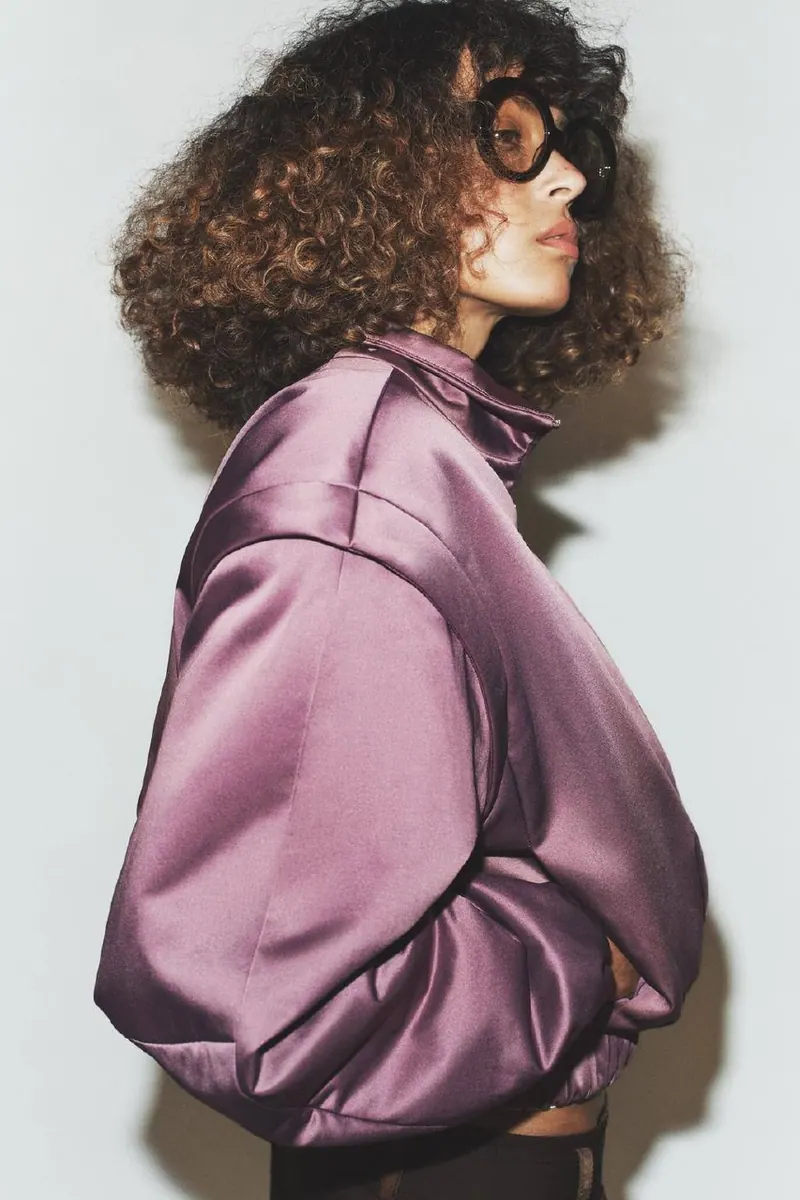 Zara Сатиновий бомбер Zara