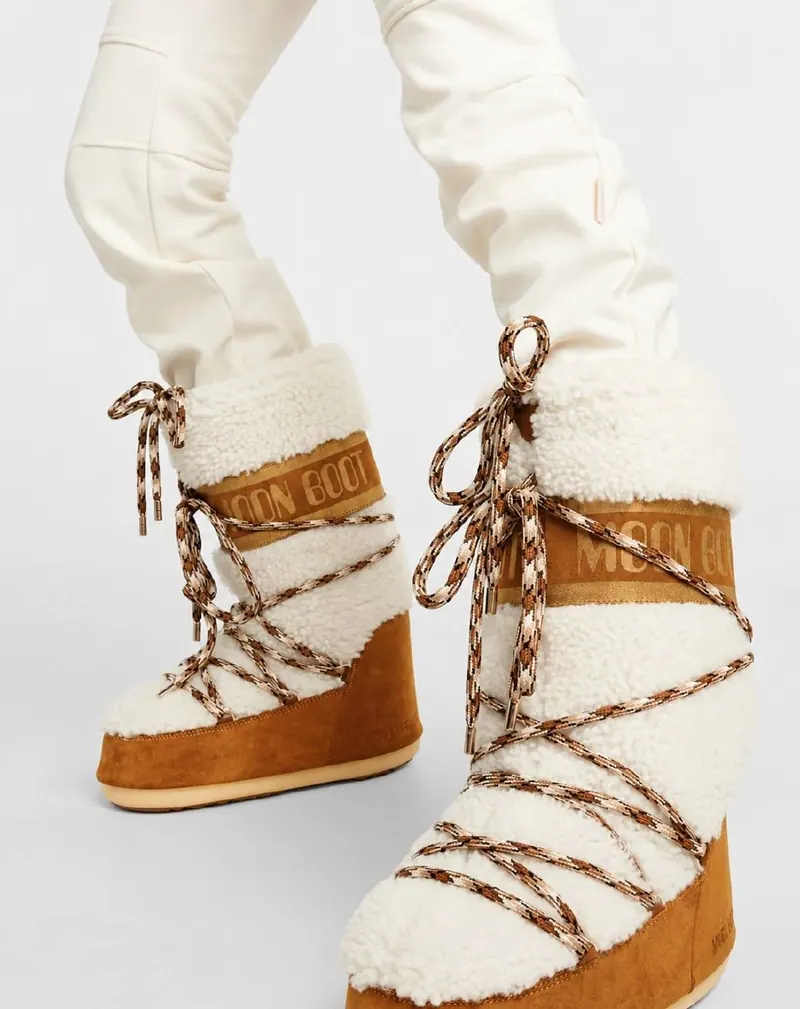 Moon Boot Moon Boot Icon Dark Brown Curly Extra Boots