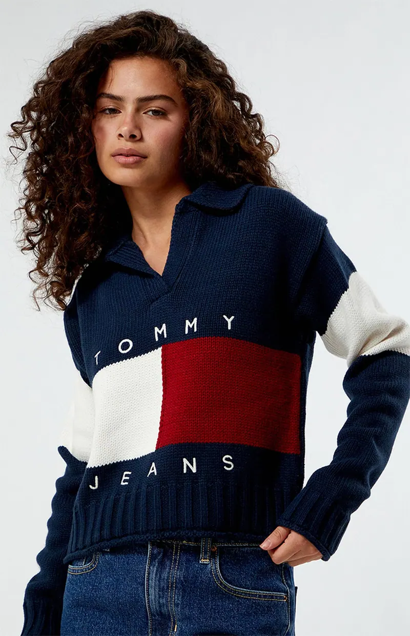 Tommy Hilfiger Жіночий светр Tommy Jeans Flag Logo