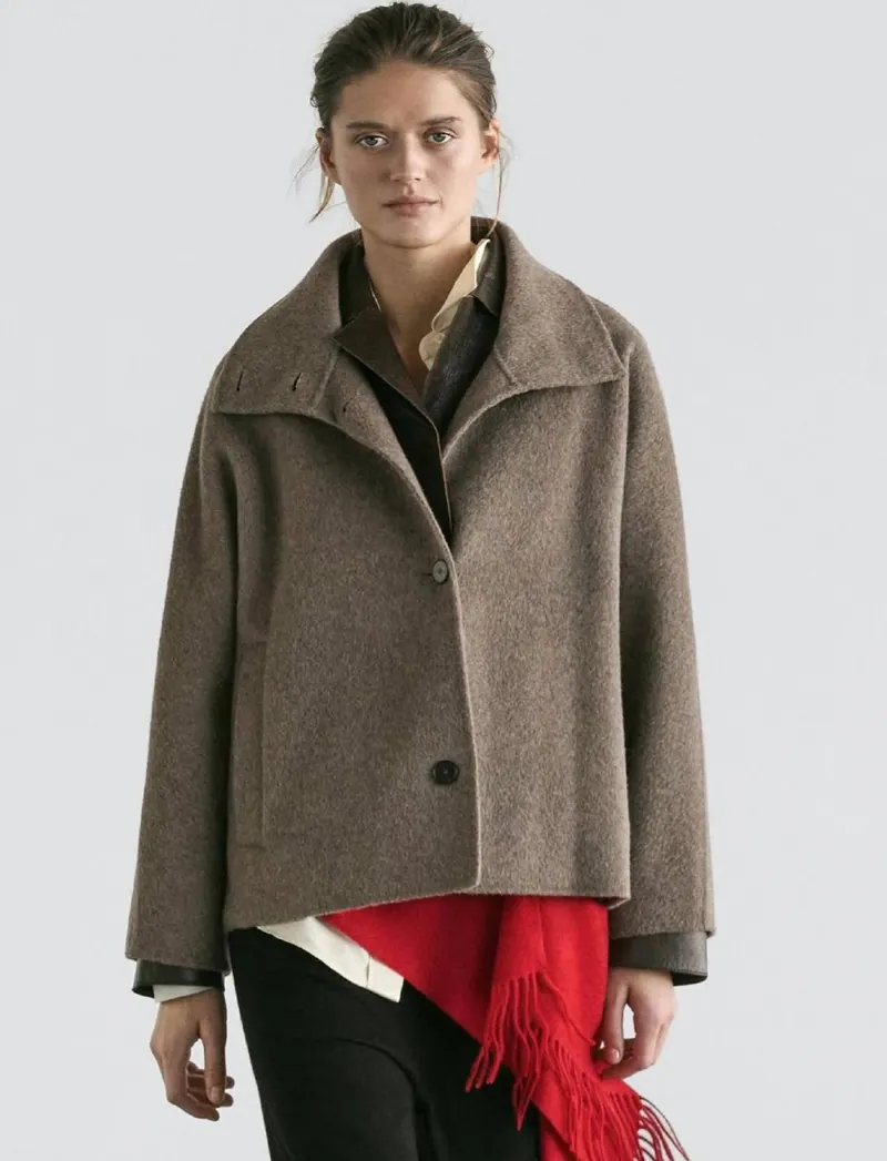 Massimo Dutti Пальто Massimo Dutti з високим коміром