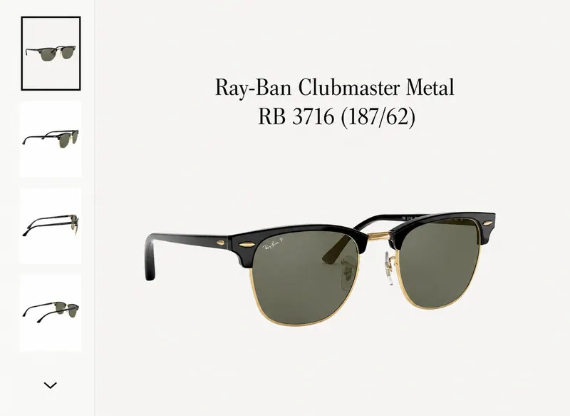 Ray-Ban Ray-Ban Clubmaster Metal RB 3716 (187/62)