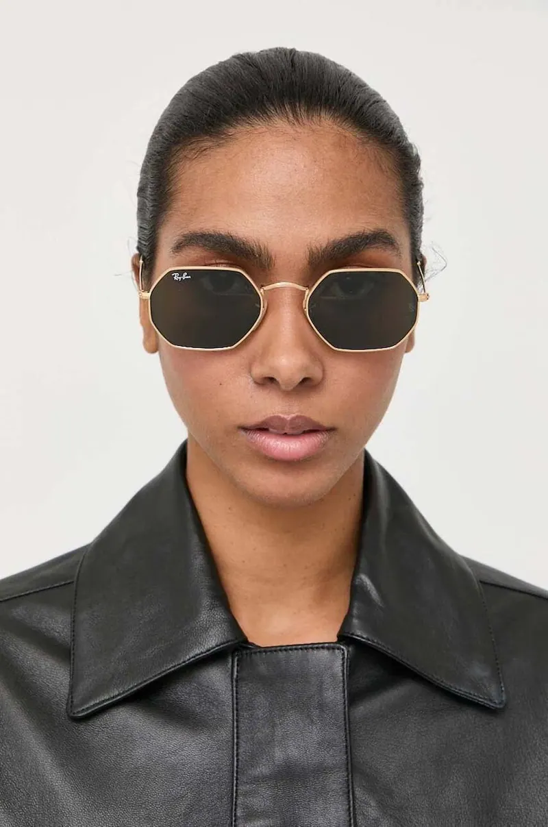 Ray-Ban Окуляри Ray-Ban Octagonal Flat Lenses RB 3556N (001)