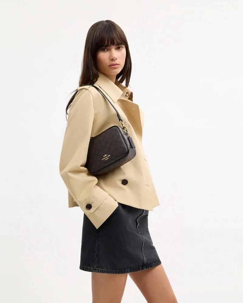 Coach Сумка Coach Mini Camera Bag Signature Canvas