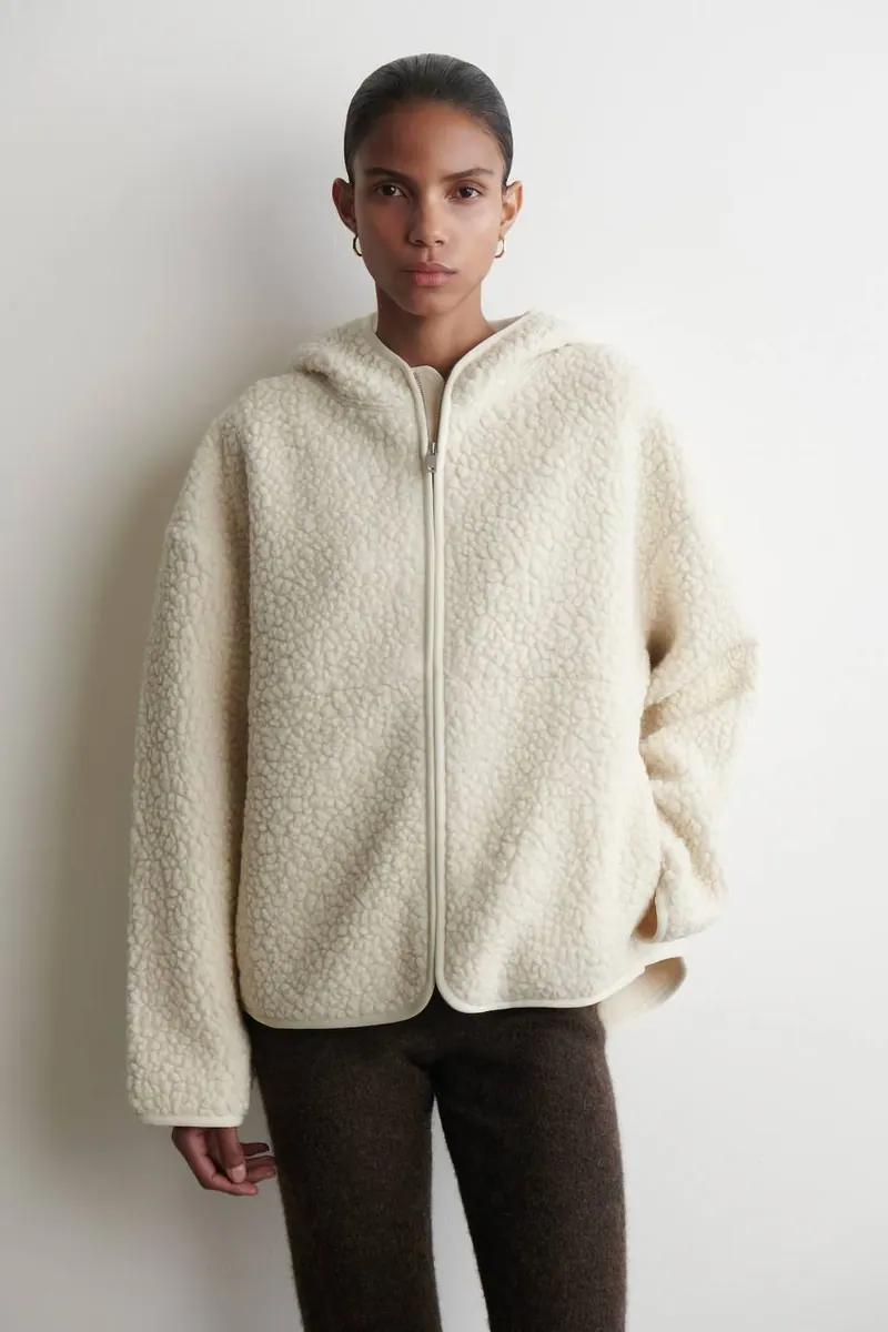 COS COS Teddy Fleece Hooded Jacket